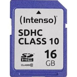 Cartão de Memória 16GB SDHC Class 10 - INTENSO