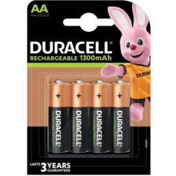 Blister 4x Pilhas Recarregáveis Ni-MH AA 1,2V 1300mAh - DURACELL