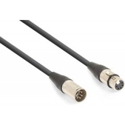 Cabo DMX Canon Macho 5 Pinos - Canon Femea 5 Pinos (12 mts) - POWER DYNAMICS CONNEX
