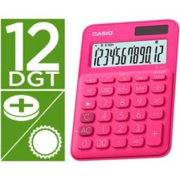 Calculadora Casio Ms-20Uc-Rd Secretaria 12 Digitos Tax +/- Cor Fucsia - CASIO