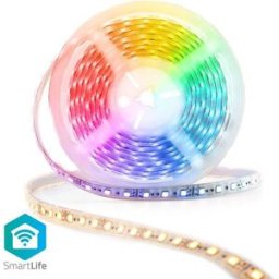 Fita de LEDs Inteligente IP65 RGB+W SmartLife Wi-Fi (5 mts) - NEDIS
