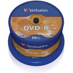 Pack 50x DVD-R Matt Silver 4.7GB - VERBATIM