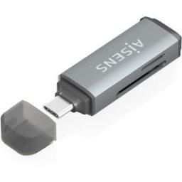 Leitor de Cartões USB-C SD/Micro SD/MMC/RS-MMC/Micro MMC (Cinza) - AISENS