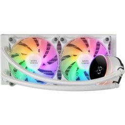 MARS-GAMING Water Cooler CPU ML-LCD240 RGB 370mm (Branco) - MARS GAMING