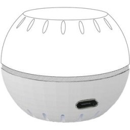 Base Branca c/ Alimentação USB p/ Monitorizador Ambiental Shelly H&T