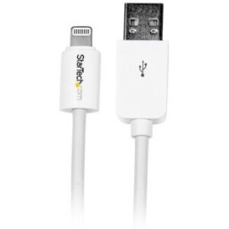 Cabo para Telemóvel USB A Macho - Apple Lightning Macho Branco (3 mts) - STARTECH