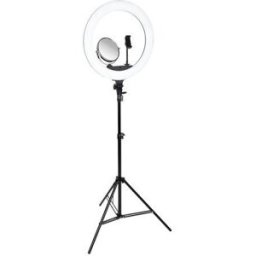 Pack Candeeiro LED c/ Espelho + Tripé Extensível (2 mts) p/ Estúdio Fotográfico
