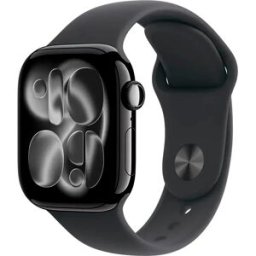 Apple Watch Series 11 GPS 42mm Alumínio Preto Brilhante c/ Bracelete Desportiva Preta M/L