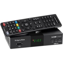 KRUGER MATZ Receptor TDT Full HD DVB-T/T2 H.265 HEVC Display/Botões Frontais - KRUGER&MATZ