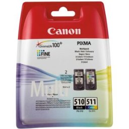Pack 2x Tinteiros PG-510/CL-511 (Preto/Cores) - CANON