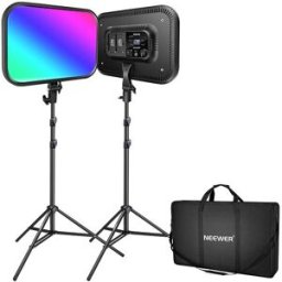 Kit 2x Lâmpadas RGB LED 60W 2500-8500K + Mala de Transporte - NEEWER