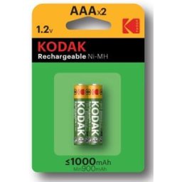 Blister 2x Pilhas Recarregáveis 1,2V AAA Ni-Mh 1000mAh - KODAK