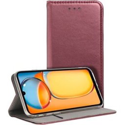 Capa Flip p/ Xiaomi Redmi 13C / 13C 5G / Poco C65 (Burgundy) - COOL