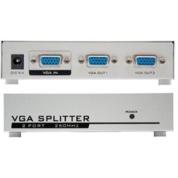 Splitter VGA 2 Portas c/ Alimentação - Nanocable