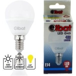 Lâmpada LED G45 6W 480LM E14 3000K - ELBAT