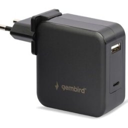 Carregador Universal Portátil 60W Tipo C Cabo + Cabo com 10 Conectores (Preto) - GEMBIRD