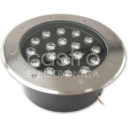 Projector LED p/ Encastrar IP65 220V AC 18W Branco F. 6000K 1800Lm