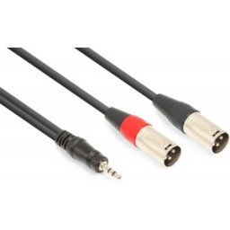 Cabo 2x Canon Macho - Jack 3,5mm Macho Stéreo (1,5 mts) - VONYX