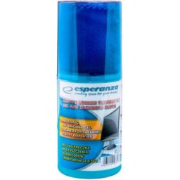 Kit de Limpeza p/ Ecrãs LCD/TFT/Plasma (Spray + Pano de Microfibras) - ESPERANZA