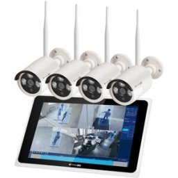 KRUGER MATZ Pack Vigilância IP Wi-Fi Connect C210 (Gravador/Ecrã + 4 Câmaras 2Mpx IR IP66) - Kruger&Matz