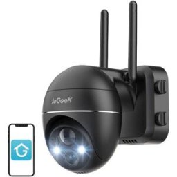 Câmara de Vigilância Exterior WiFi 3MPx ZS-GX1S (Preto) - IEGEEK