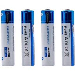 Blister 4x Pilhas Recarregáveis AAA 740mAh c/ Carregamento por USB-C - ENERGY-SISTEM