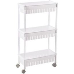BENSON Estante/Rack Amovível 3 Níveis c/ Rodas (45 x 21 x 80cm)