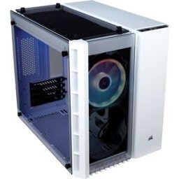 Caixa de PC Micro-ATX Crystal 280X RGB Tempered Glass (Branco) - CORSAIR