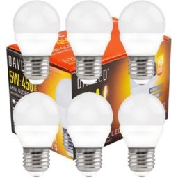 DAVLED Pack 6x Lampadas LED 220V E27 5W Branco Q. 3000K 450Lm