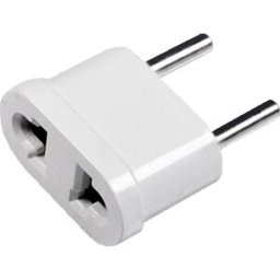 Ficha Adaptadora Corrente America -> Europa (Branco)