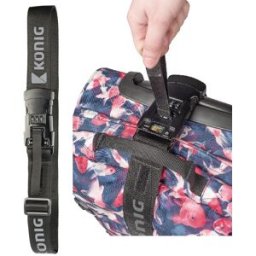 Cinta Segurança (3-EM-1) c/ Cadeado de Combinação e Balança Digital p/ Bagagens - KONIG