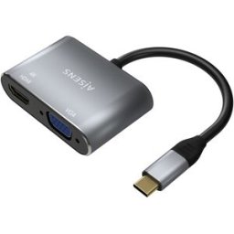 Adaptador USB-C - HDMI + VGA (D-Sub) (Cinzento) - AISENS