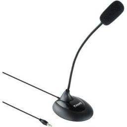 Microfone Multimédia Flexível Jack 3,5mm (Preto) - TooQ
