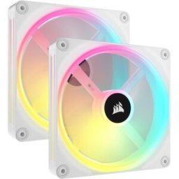 Ventoinha 140mm iCUE Link QX140 RGB 2000RPM 4 Pinos PWM BrancO (Dual Fan Kit) - CORSAIR