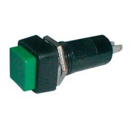 Interruptor Pulsador Tubular Quadrado ON-OFF 1A 250V Verde