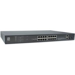 LevelOne Switch 16 Portas Gigabit + 2x Portas Gigabit SFP + 2x Portas Gigabit RJ45 - LEVEL ONE