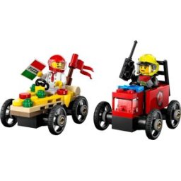 City: Pack de Carros de Corrida Pizza vs. Carro dos Bombeiros - LEGO