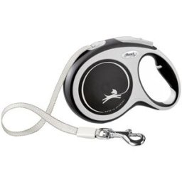 Trela Retrátil New Comfort Tamanho L p/ Cães (Preta/Cinza) - FLEXI