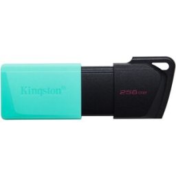 Pen Drive DataTraveler Exodia M USB 3.2 256GB (Preto/Azul Turquesa) - KINGSTON