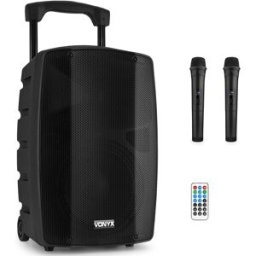 Coluna Amplificada Portátil 10" 200W MP3/USB/SD/2xUHF/BLUETOOTH/AUX (VSP200) - VONYX