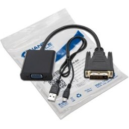 Conversor DVI Macho - VGA Fêmea (Preto) - Nanocable