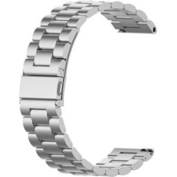 Pulseira Metal Xiaomi Amazfit Bip / GTS / Bip Lite / Huawei / Samsung / Oslo (Prateada) - COOL