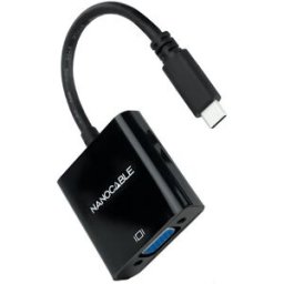 Conversor USB-C Macho - VGA Fêmea (Preto) - Nanocable