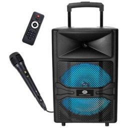 Coluna Amp. Portátil 12" 50W c/ Efeitos LED USB/SD/MP3/FM/BLUETOOTH - ACOUSTIC CONTROL