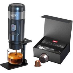 Máquina de Café Expresso Portátil H4A "3-EM-1" 80W (Preto) - HiBREW
