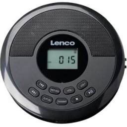 Leitor de CD/MP3 Portátil CD-340BK c/ Bluetooth e Auriculares (Preto) - LENCO