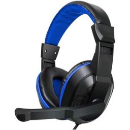 Auscultadores Stereo Dublin c/ Microfone (Preto/Azul) - COOL