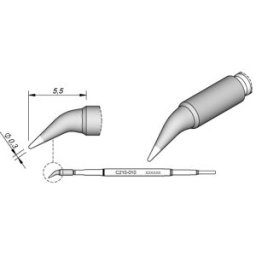 Ponta Curva p/ Ferro Soldar Advanced (Ø 0,3mm) - JBC