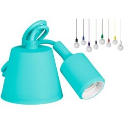 Suporte de Lampada E27 em Suspensão Silicone Azul (1 metro)