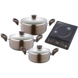 Conjunto de Cozinha Fiona 3 Peças + Placa de Indução - BERGNER
